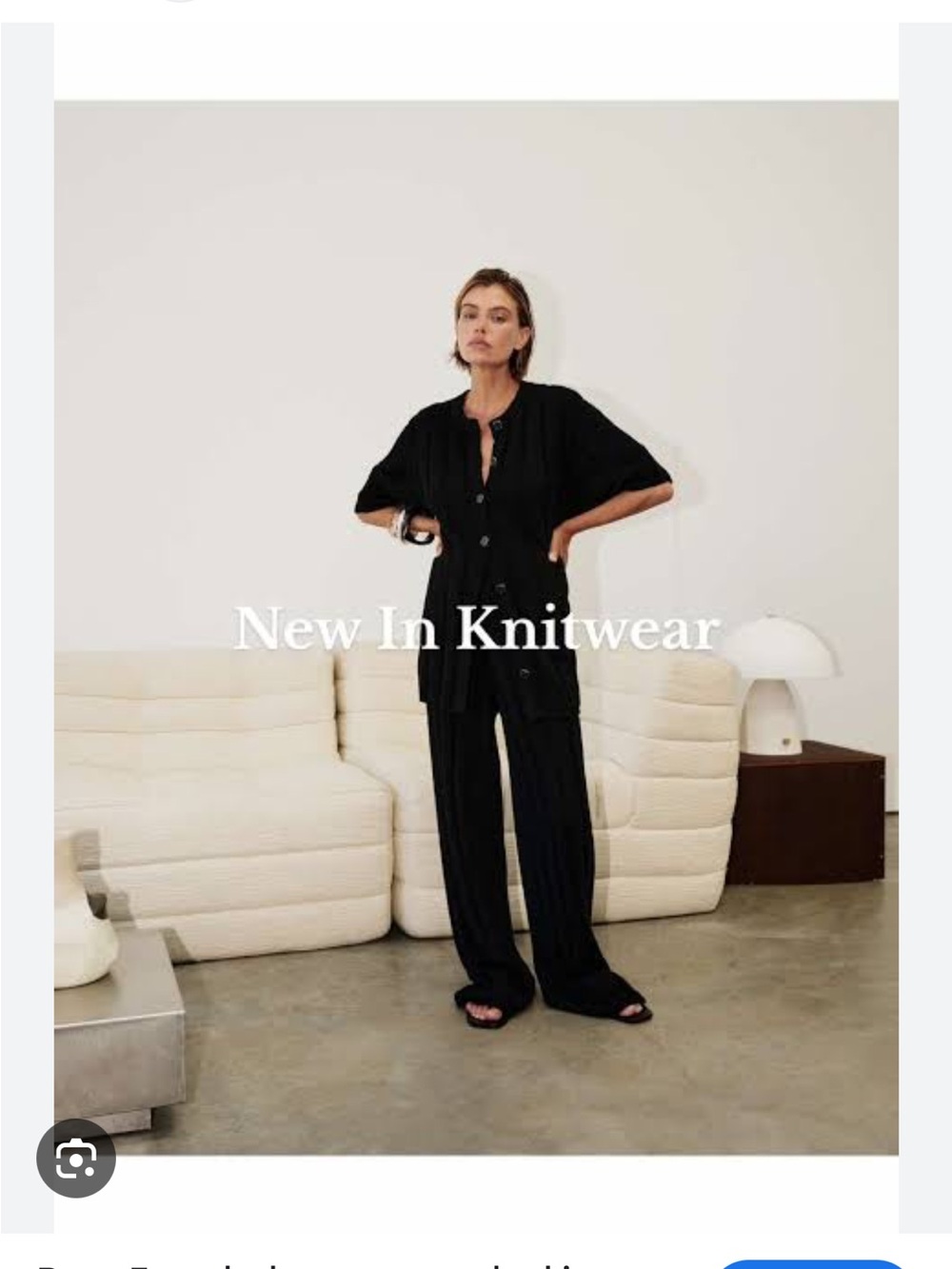 DISSH Black Wide-Leg Knit set size xs
